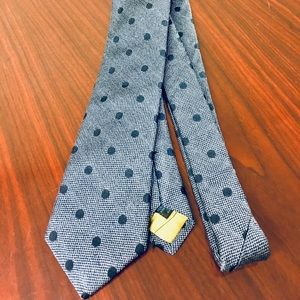 Allen Edmonds navy/gray houndstooth dotted tie
